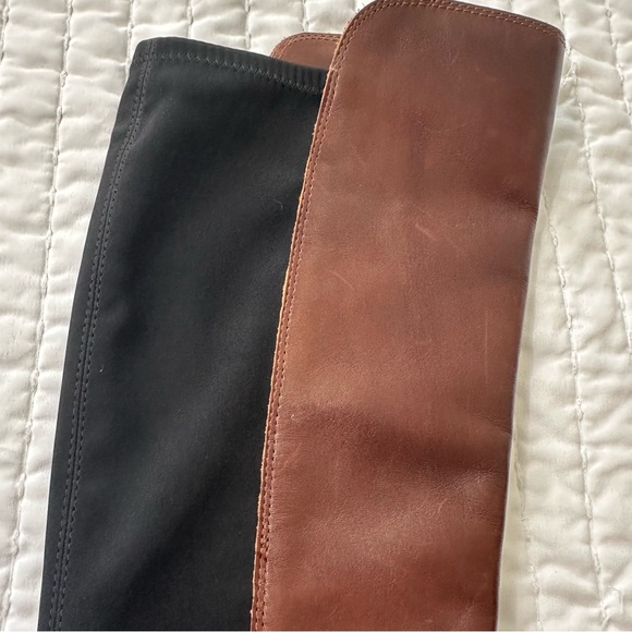 Vince Camuto Leather/Fabric Upper Dark Brown  Boots in Size 7M - Picture 15 of 16